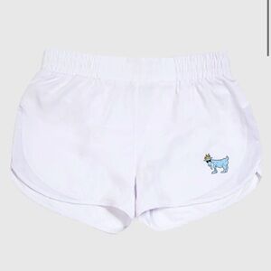 GOAT USA Girls White Youth Athletic Shorts